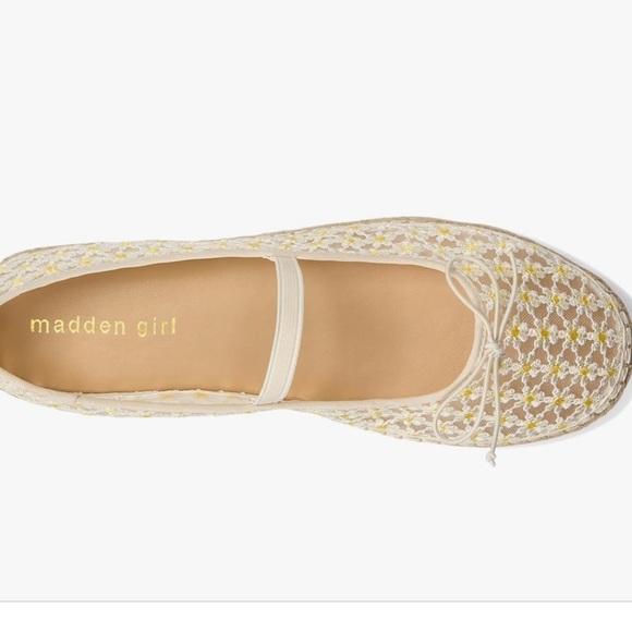 Ditsy Floral Cream Lace Ballet Flats Balletcore Cottagecore Very good Cond - Picture 6 of 6